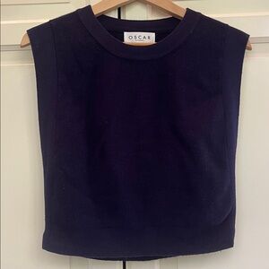 OSCAR Navy knit top